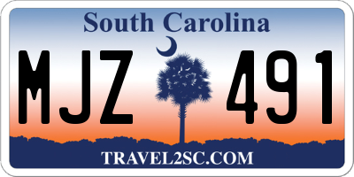 SC license plate MJZ491