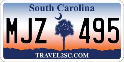 SC license plate MJZ495