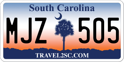 SC license plate MJZ505