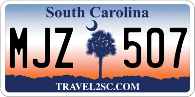 SC license plate MJZ507