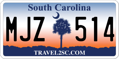 SC license plate MJZ514