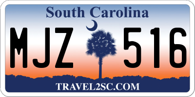 SC license plate MJZ516