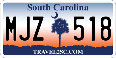SC license plate MJZ518