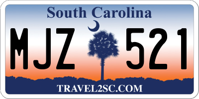 SC license plate MJZ521