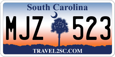 SC license plate MJZ523