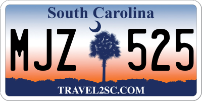 SC license plate MJZ525