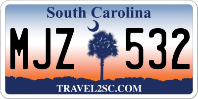 SC license plate MJZ532