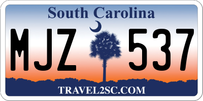 SC license plate MJZ537