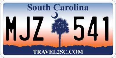 SC license plate MJZ541