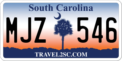 SC license plate MJZ546