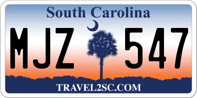 SC license plate MJZ547