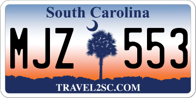 SC license plate MJZ553