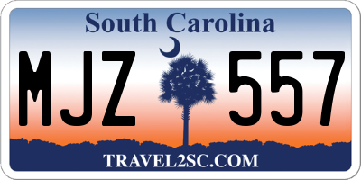 SC license plate MJZ557