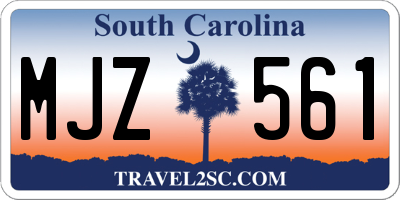 SC license plate MJZ561