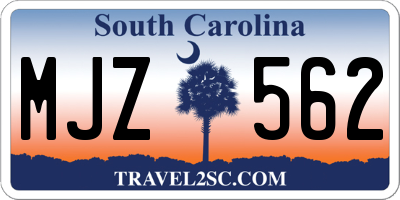 SC license plate MJZ562