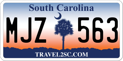 SC license plate MJZ563