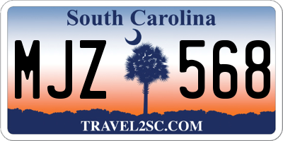 SC license plate MJZ568