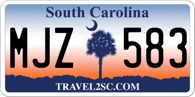 SC license plate MJZ583