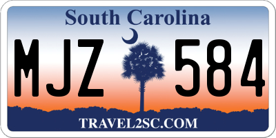 SC license plate MJZ584