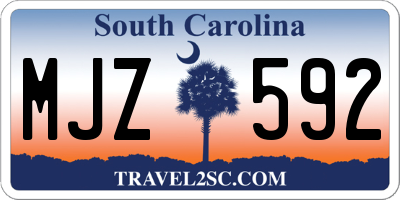 SC license plate MJZ592