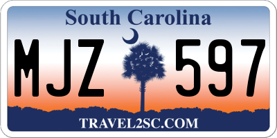 SC license plate MJZ597
