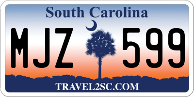SC license plate MJZ599