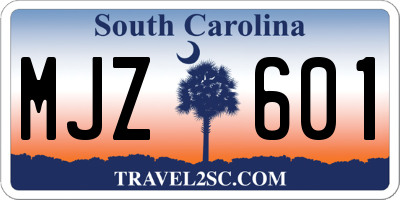 SC license plate MJZ601