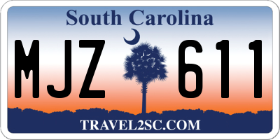 SC license plate MJZ611