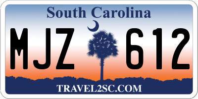 SC license plate MJZ612