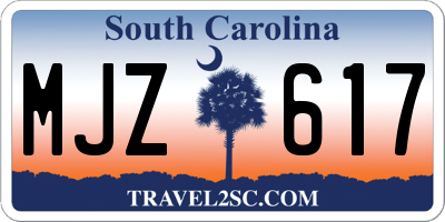 SC license plate MJZ617