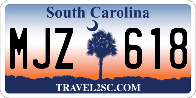 SC license plate MJZ618