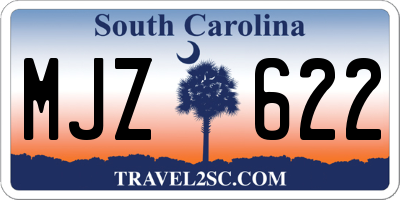 SC license plate MJZ622