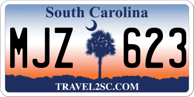 SC license plate MJZ623