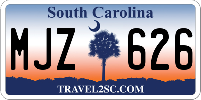 SC license plate MJZ626