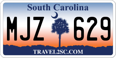 SC license plate MJZ629