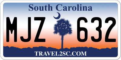 SC license plate MJZ632