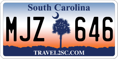 SC license plate MJZ646