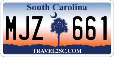 SC license plate MJZ661