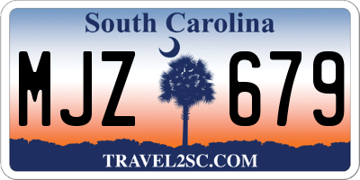 SC license plate MJZ679