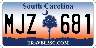 SC license plate MJZ681