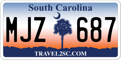 SC license plate MJZ687