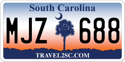 SC license plate MJZ688