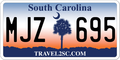 SC license plate MJZ695