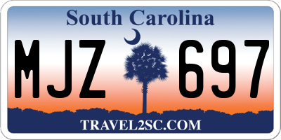 SC license plate MJZ697