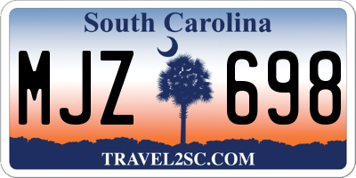 SC license plate MJZ698