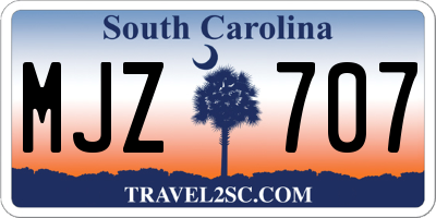 SC license plate MJZ707