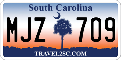 SC license plate MJZ709