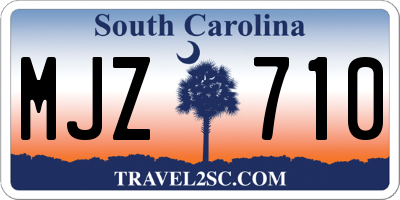 SC license plate MJZ710