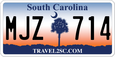SC license plate MJZ714