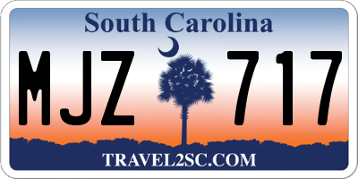 SC license plate MJZ717